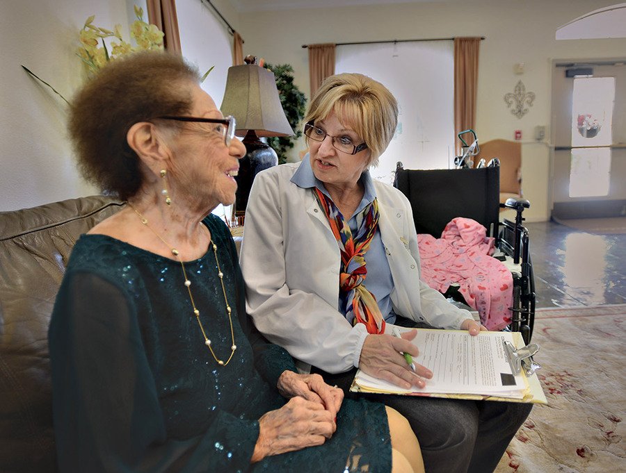 Hospice nursing support in a Mississippi nursing home. 