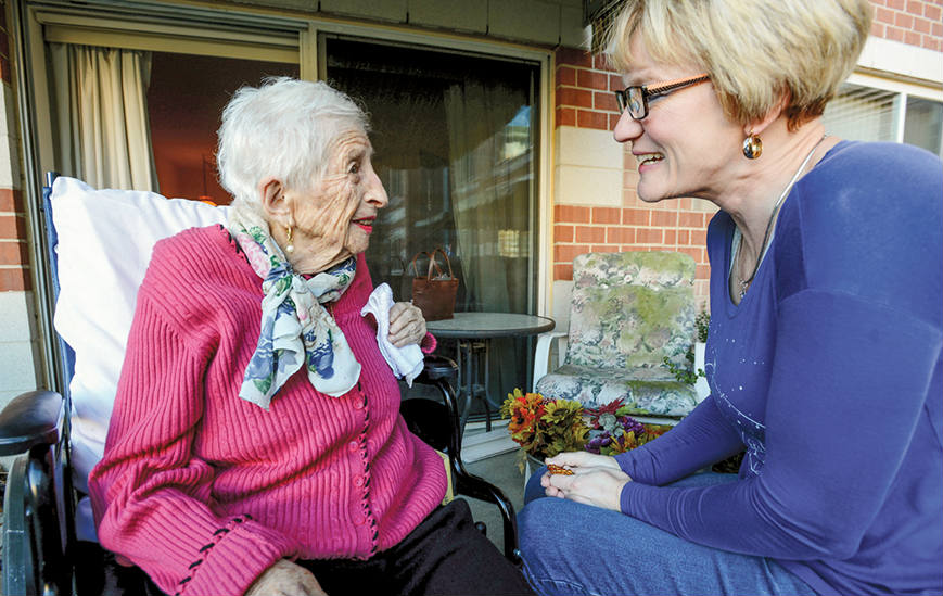 visiting hospice patient